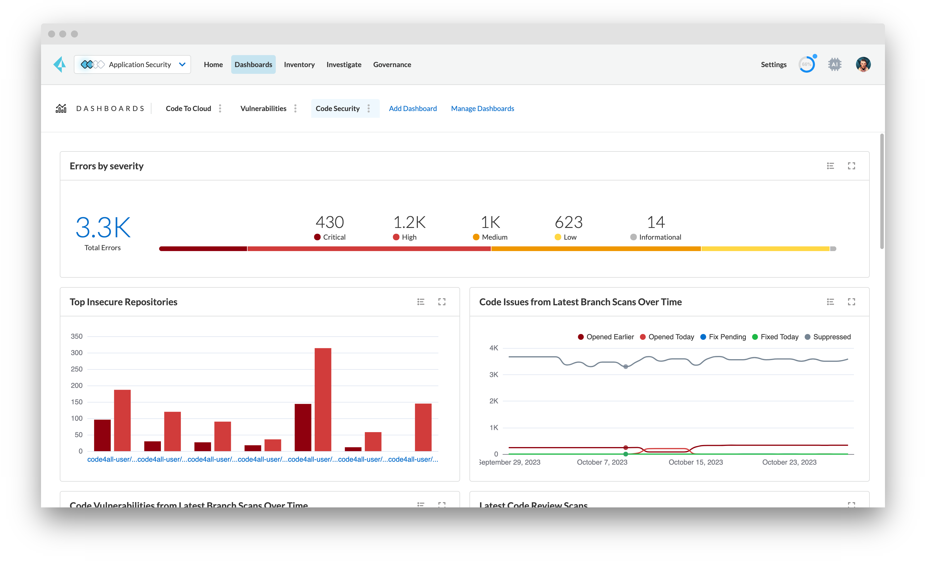 Prisma Cloud Dashboard